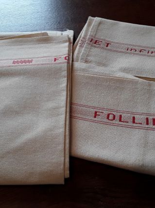 Torchons publicitaires café Folliet