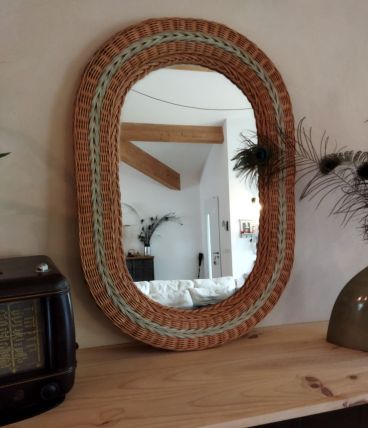Miroir rotin 