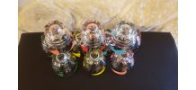 Lot de 10 verres vintage pied étoile
