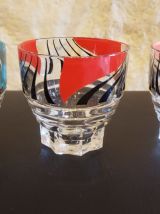 Lot de 10 verres vintage pied étoile