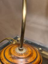 lampe  laiton style art deco avec tres jolie tulipe anglaise