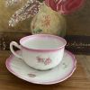 Grande tasse à thé et sous tasse Samaritaine importé de Saxe