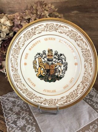 Assiette Jubilé Argent 1952/1977 - Elisabeth II - Numérotée