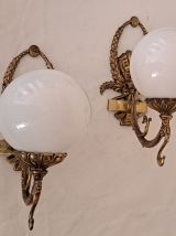 Paire d'appliques en bronze 