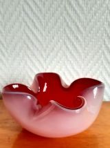 Cendrier Murano rouge opalescent 1970 