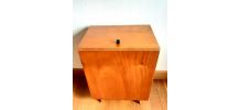 Coffre à jouet en bois vintage 1950 