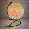 Globe vintage 1960  terrestre Girard et Barrère verre - 27 c