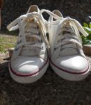 BASKETS ASH BLANC COMPENSEES QUASI NEUF T 37 VINTAGE