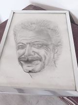 PORTRAIT GEORGES BRASSENS SIGNE LAVAUBE