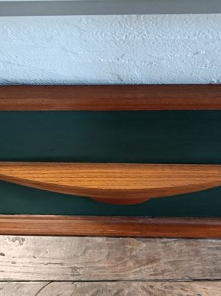 Cadre bois demi-coque voilier