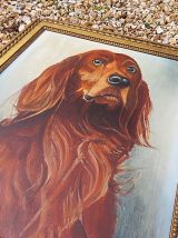 PEINTURE CHIEN DANS CADRE