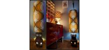 Lampe de Sol XXL Vintage 1970 UNIQUE... 2 Éclairages