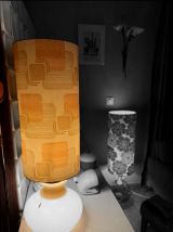 Lampe de Sol ou à poser Opaline Seventies