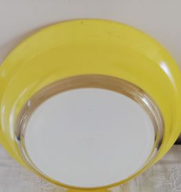 Plat de service jaune Duralex années 60