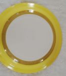 Plat de service jaune Duralex années 60