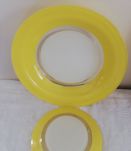 Plat de service jaune Duralex années 60
