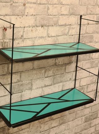 Etagere style string 1960 motif geometrique 49x48x17. Fixati