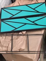 Etagere style string 1960 motif geometrique 49x48x17. Fixati