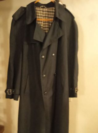 Imperméable bleu foncé homme vintage de style