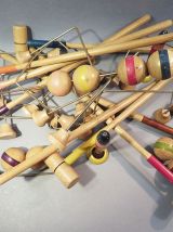 COFFRET JEU CROQUET DE JARDIN &amp; SALON