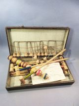 COFFRET JEU CROQUET DE JARDIN &amp; SALON