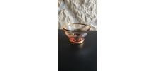 Saladier + 8 coupelles liséré doré et rouge