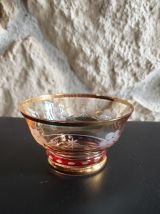 Saladier + 8 coupelles liséré doré et rouge