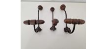 patères, porte manteaux en bois et métal