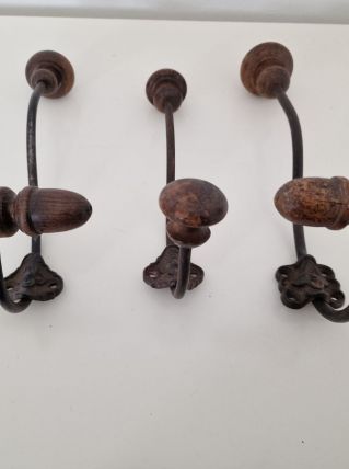 patères, porte manteaux en bois et métal