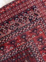 Tapis vintage Turkmène Hachli fait main, 1C1055