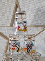 Verre art déco décor style Miro