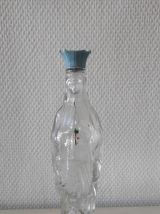 Bouteille en verre vierge marie 