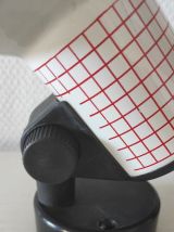 Spots année 70 métal blanc quadrillage rouge