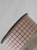 Spots année 70 métal blanc quadrillage rouge