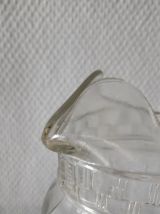 Pichet carafe verre moulé Art deco