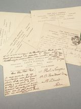 COLLECTION DE 5 CARTES POSTALES ROMANTIQUES 