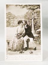 COLLECTION DE 5 CARTES POSTALES ROMANTIQUES 