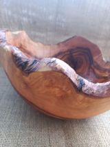 Saladier rustique en bois d'olivier 