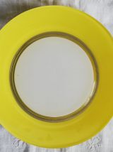 6 assiettes à dessert jaunes années 60
