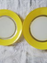 6 assiettes à dessert jaunes années 60