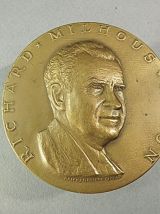 MEDAILLE EN BRONZE RICHARD NIXON 1969