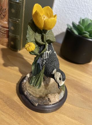 Lot de 4 oiseaux en résine 
