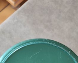 corbeille à papier verte vintage 60' marque Pola