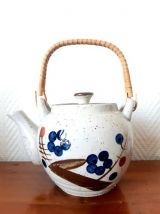 Service à thé en grès aux groseilles, Japon vintage 