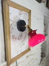 Applique avec opaline rouge
