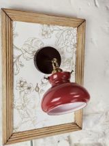 Applique avec opaline rouge
