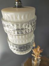 Suspension verre blanc et transparent
