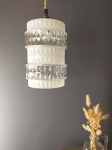 Suspension verre blanc et transparent
