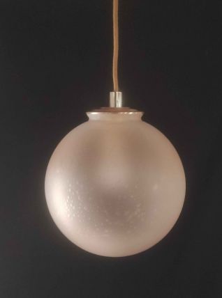 Suspension globe verre soufflé doré