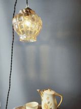 Baladeuse bulbe cristal doré
